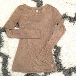 5/$25 Express Animal Print Long-Sleeved Shirt